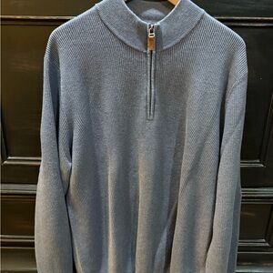 Nordstrom Men's Steel Blue Zip-Up Sweater